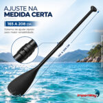 Remo Stand Up Paddle Sup Ajustável Tripartido Preto - IWI013 - 2