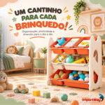 Organizador Estante De Brinquedos 3 Níveis 7 Compartimentos - BW476 - 2
