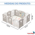 Cercadinho Bebê Infantil Modular Com Tapete - BW477 - 2