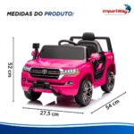 Mini Carro 12v Licenciado Toyota Land Cruiser Rosa - BW598RS - 3