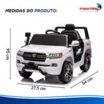 Mini Carro 12v Licenciado Toyota Land Cruiser Branco - BW598BR - 3