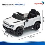 Carro Elétrico 12v Licenciado Land Rover Defender Branco - BW603BR - 3