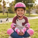 Kit De Proteção Infantil Completo Ajustável C/ Capacete Rosa - BW520RS - 3