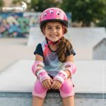 Kit De Proteção Infantil Completo Ajustável C/ Capacete Rosa - BW521RS - 3