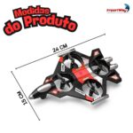 Drone Avião De Controle Remoto Aero Caça Jato 360° Vermelho - BW590VM - 3