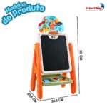 Lousa Mágica Infantil Dupla Face Magnética Ou Quadro Negro - BW571 - 3