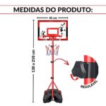 Cesta Tabela Basquete Infantil Aro 30cm C/ Suporte E Bola - BW557 - 3