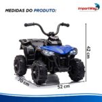 Mini Carro Elétrico Infantil 6v Utv Azul Com Som E Luzes Way - BW592AZ - 3