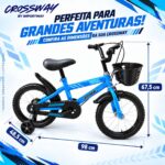 Bicicleta Infantil Aro 14 Com Rodinha Cesta Azul - BW503AZ - 3