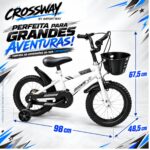 Bicicleta Infantil Aro 14 Com Rodinha Cesta Branco - BW503BR - 3
