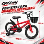 Bicicleta Infantil Aro 16 C/ Rodinha Cesta Vermelho - BW504VM - 3
