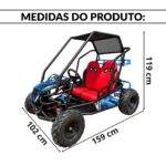 Mini Buggy Gasolina 110cc Azul Até 120kg Buginho 2 Assentos - IWBUG110AZ - 3