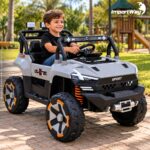 Carro Jipe Elétrico Infantil Controle Pedal Sons 12v Cinza - BW277RCZ - 4