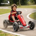 Kart Elétrico Infantil 6v Dobrável Banco Ajustável Vermelho - BW526VM - 4