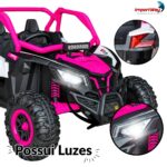 Quadriciclo Elétrico Infantil 24v Rosa Assento Duplo Luz Som - BW398RS - 4