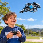 Drone Avião De Controle Remoto Aero Caça Jato 360° Azul - BW590AZ - 4