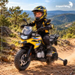 Mini Moto Bmw Gs F850 12v Licenciada Amarelo Luz Som Way - BW595AM - 4