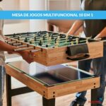 Mesa De Jogos Multifuncional 10x1 122x61x81cm Pebolim Sinuca - IWJ015MD - 4