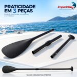 Remo Stand Up Paddle Sup Ajustável Tripartido Preto - IWI013 - 4