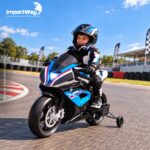Mini Moto 12v Licenciada Bmw Hp4 Azul Música Luz - BW597AZ - 4