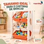Organizador Estante De Brinquedos 3 Níveis 5 Compartimentos - BW475 - 4