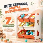 Organizador Estante De Brinquedos 3 Níveis 7 Compartimentos - BW476 - 4
