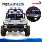 Carro Jipe Elétrico Infantil Controle Pedal Sons 12v Cinza - BW277RCZ - 5
