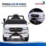 Mini Carro 12v Licenciado Toyota Land Cruiser Branco - BW598BR - 5