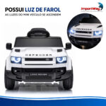 Carro Elétrico 12v Licenciado Land Rover Defender Branco - BW603BR - 5