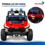 Carro Jipe Elétrico Infantil Controle Sons 12v Vermelho - BW277RVM - 5