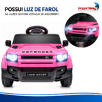 Carro Elétrico 12v Licenciado Land Rover Defender Rosa - BW603RS - 5