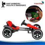 Kart Elétrico Infantil 6v Dobrável Banco Ajustável Vermelho - BW526VM - 5