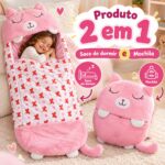 Saco De Dormir Cobertor Infantil Importway Rosa 135x50cm - BW227RS - 5