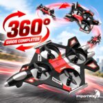 Drone Avião De Controle Remoto Aero Caça Jato 360° Vermelho - BW590VM - 5