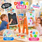 Lousa Mágica Infantil Dupla Face Magnética Ou Quadro Negro - BW571 - 5