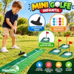 Jogo De Mini Golfe Infantil Com Pista De 2m Taco E Bolinhas - BW564 - 5