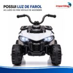 Mini Carro Elétrico Infantil 6v Utv Branco Som E Luzes Way - BW592BR - 5
