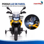Mini Moto Bmw Gs F850 12v Licenciada Amarelo Luz Som Way - BW595AM - 5