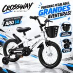 Bicicleta Infantil Aro 14 Com Rodinha Cesta Branco - BW503BR - 5