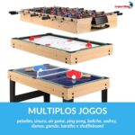 Mesa De Jogos Multifuncional 10x1 122x61x81cm Pebolim Sinuca - IWJ015MD - 5