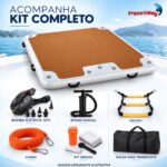 Boia Plataforma Flutuante Inflável 1,8x1,5m C/ Acesórios - IWI023 - 5