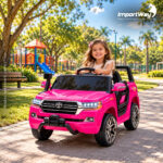 Mini Carro 12v Licenciado Toyota Land Cruiser Rosa - BW598RS - 6