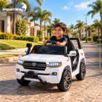 Mini Carro 12v Licenciado Toyota Land Cruiser Branco - BW598BR - 6