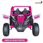 Quadriciclo Elétrico Infantil 24v Rosa Assento Duplo Luz Som - BW398RS - 6