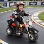 Mini Moto Elétrica Infantil 6v Preta C/ Som Sirene Bagageiro - BW508 - 6