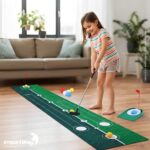Jogo De Mini Golfe Infantil Com Pista De 2m Taco E Bolinhas - BW564 - 6