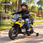 Mini Moto Bmw Gs F850 12v Licenciada Amarelo Luz Som Way - BW595AM - 6