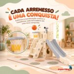 Playground Infantil 3x1 C/ Escorregador, Cesta E Telescópio - BW472 - 6