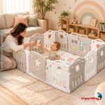 Cercadinho Bebê Infantil Modular Com Tapete - BW477 - 6
