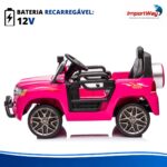 Mini Carro 12v Licenciado Toyota Land Cruiser Rosa - BW598RS - 7